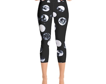 Leggings Black Moon / Leggings Celestial / Leggings Casual / Leggings Trendy / Leggings Fitness Gym / Leggings Workout / Regali Yoga