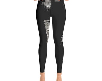 Black Womens Leggings | Yoga Workout Leggings | Yoga Pants | Leggings for Women | Leggings Pattern | Exercise Running Leggings | Women Gifts