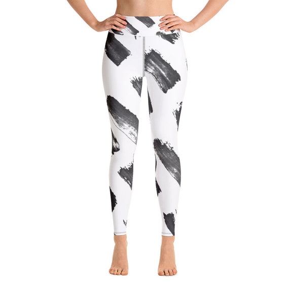 Painted Womens Leggings | Yoga Pants | Workout Gym Leggings | Stretch Leggings | Casual Leggings | High Waist Leggings | Fitness Leggings