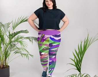 Plus Size Leggings | Printed Womens Leggings | Workout Athletic Leggings | Gym Fitness Leggings | Running Leggings | Activewear Leggings