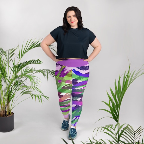 Plus Size Leggings | Printed Womens Leggings | Workout Athletic Leggings | Gym Fitness Leggings | Running Leggings | Activewear Leggings