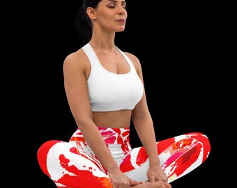 Yoga Womens Leggings | Gym Workout Leggings | Printed Leggings | Exercise Running Leggings | Athletics Fitness Leggings | Workout Gifts