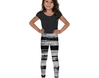 Kids Leggings | Black Stripped Girls Leggings | Kids Pants | Printed Leggings | Fairy Leggings | Birthday Leggings | Kids Activewear