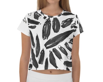 Imperfect leaves All-Over Print Crop Tee