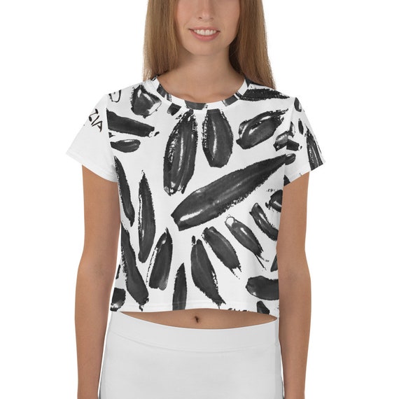 Imperfect leaves All-Over Print Crop Tee