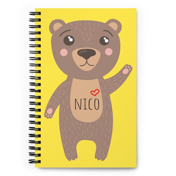 Custom Notebook, Kids Notebook, back to school notebook, personalized notebook, animal notebook