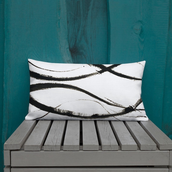 Black and White Pillow - Black Pillows - White Pillows - Pillow Sham - Pillow Case - Accent Pillow - Toss Pillow - Throw Pillows home decor