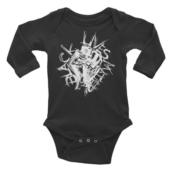 BLM by Clizia (Black) Infant Long Sleeve Bodysuit