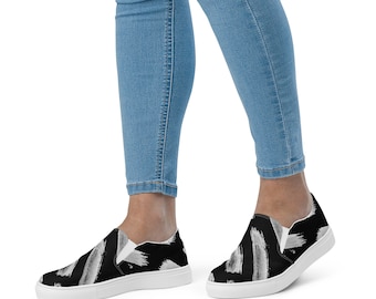 Women slip-on canvas shoes | Casual Slip On Shoes | Graphic Shoes | Artistic Shoes | Unique Print Shoes | Clizia Shoes | Casual Women