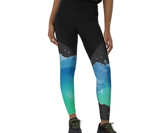 Compression Leggings | Sports Leggings | Workout Fitness Leggings | Yoga Pants | Print Leggings with Pockets | Gym Leggings | Athletic Gifts