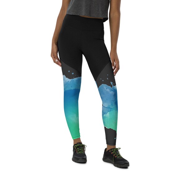 Compression Leggings | Sports Leggings | Workout Fitness Leggings | Yoga Pants | Print Leggings with Pockets | Gym Leggings | Athletic Gifts