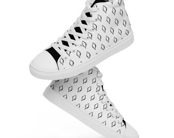 Diamonds high top canvas shoes, White canvas shoes, Pop Sneakers , Sneakers, Shoes with diamonds, Women Shoes, Lace-up casual shoes