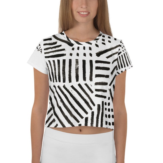 Imperfect 4 Clizia All-Over Print Crop Tee