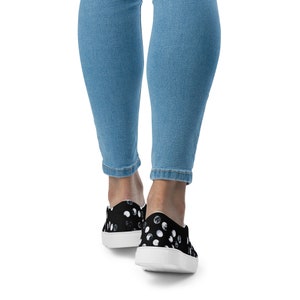 Polka Dots Women slip-on canvas shoes | Casual Slip On Shoes | Graphic Shoes | Artistic Shoes | Unique Print Shoes | Clizia Shoes