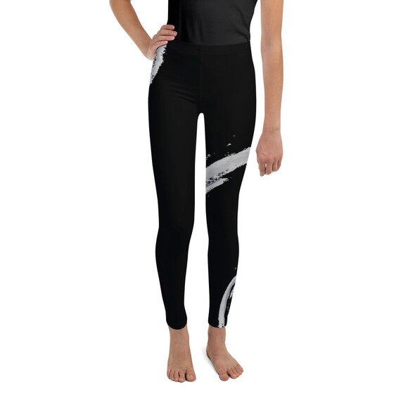 Clizia Planets Youth Girls Leggings - Boys Leggings - Black and White - Birthday Outfit - Printed Leggings - Ballet Leggings -Casual Clothes