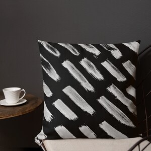 Black and white Abstract Pillow Minimalist Drawings Cushion, Boho Art Colorful Throw Pillow, Digital Art Gift, Living Room Decor, Home Decor