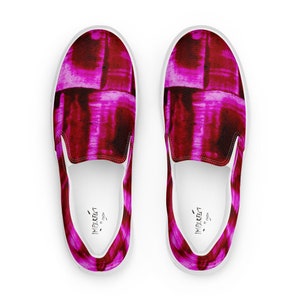 Zapatos de lona slip-on rosa / Casual Slip On Shoes / Zapatos gráficos / Zapatos artísticos / Zapatos estampados únicos / Clizia Shoes / Casual Women