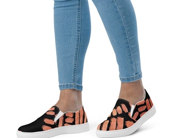 Women slip-on canvas shoes | Casual Slip On Shoes | Graphic Shoes | Artistic Shoes | Unique Print Shoes | Clizia Shoes | Casual Women