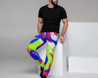 Patterned Mens Joggers | Leggings for Men | Yoga Pants | Workout Exercise Leggings | Activewear Leggings | Gym Fitness Pants | Fitness Gifts