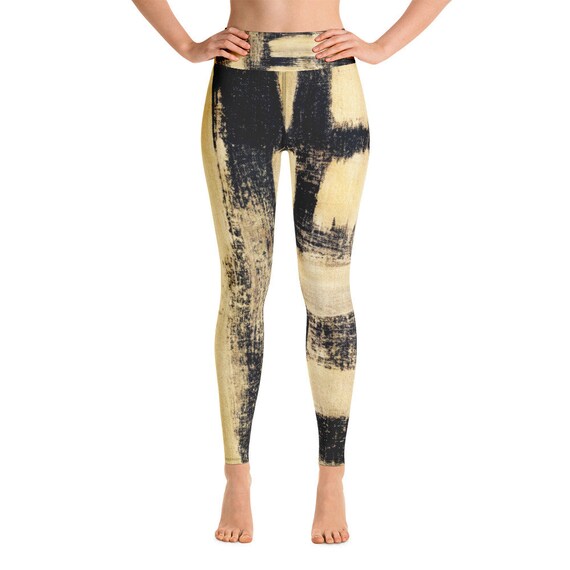 Gold leggings - Yoga Leggings - Women's Premium Ultra Soft - Buttery Soft Ankle Length Patterned Leggings - pattern leggings