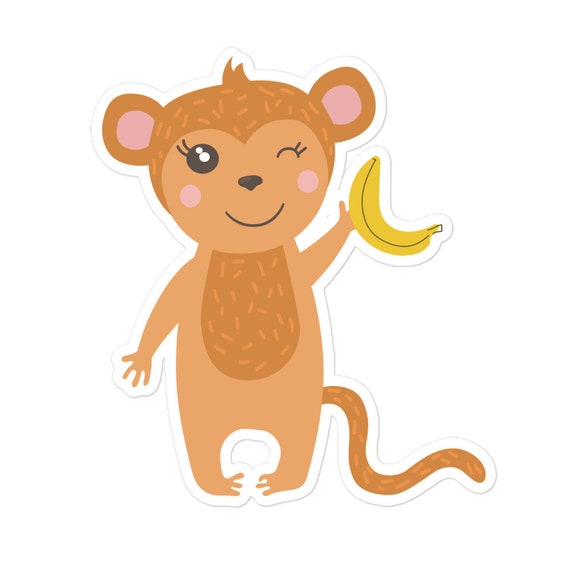 Monkey Sticker Monkey Decal, Monkey Sticker, Monkey Decal, Monkey Sticker, Laptop Stickers,Laptop Decal,Macbook Decal,Monkey Lover Gift,