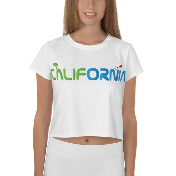 California - All-Over Print Crop Tee
