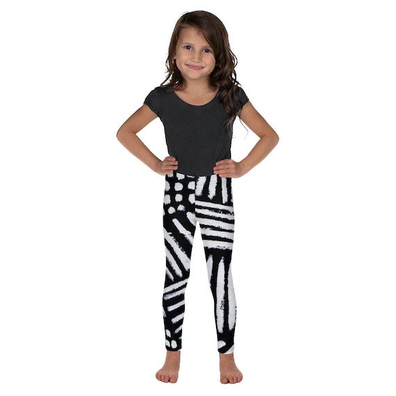Girls zebra leggings best sale
