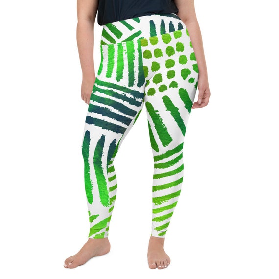 Painted Leggings | Plus Size Leggings | Yoga Pants | Stretch Leggings | Leggings for Women | Athletic Workout Leggings | Activewear Leggings