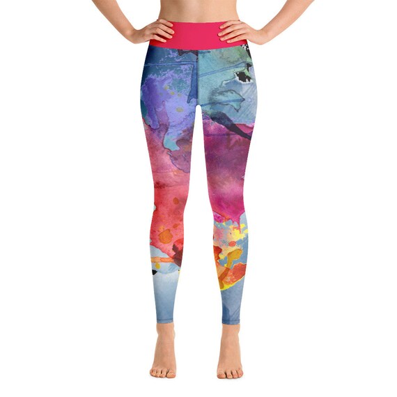 Yoga Leggings - Yoga Pants - Fitness Pants - Active Pants - Workout Pants - full length leggings - Soft High Waisted Yoga Leggings - Workout