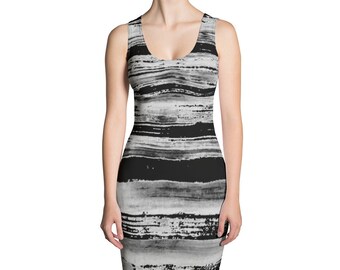 Imperfect Clizia Stripes Sublimation Cut & Sew Dress