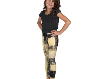 Gold Kids Leggings | Girls Leggings | Holiday Leggings | Kids Pants | Workout Leggings | Kids Christmas | Patterned Leggings | Girls Gifts