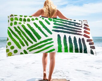 Premium High-Quality Towel | Tropical Colorful Towel for Bath, Spa, Sauna, Beach | Patterned Birthday Gift