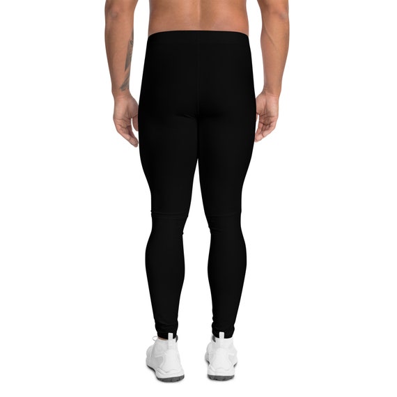 Leggings d'entraînement noirs pour hommes doux, extensible - Main Image