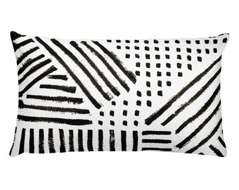 Black and White Pillow - Black Pillows - White Pillows - Pillow Sham - Pillow Case - Accent Pillow - Toss Pillow - Throw Pillows home decor