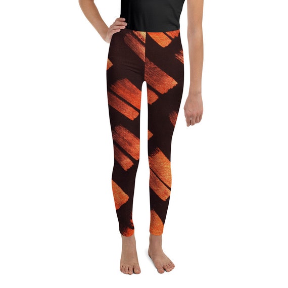 Clizia Red Youth Girls Leggings - Boys Leggings - Black and White - Birthday Outfit - Printed Leggings - Dancing Leggings - Casual Clothes