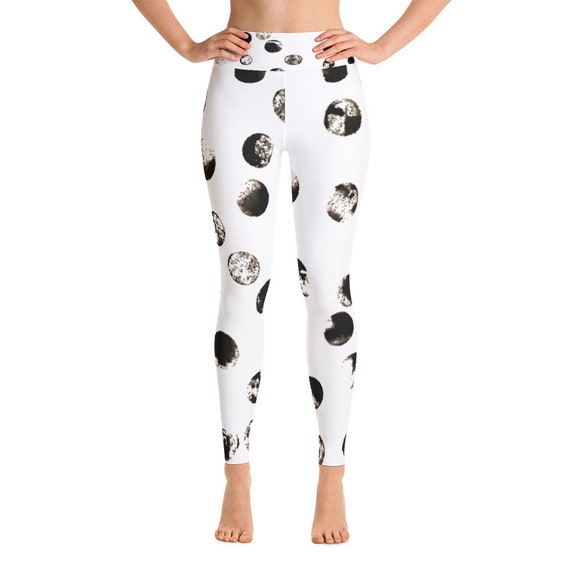 White Black Patterned Leggings | Leggings for Women | Activewear Leggings | Yoga Leggings | Workout Leggings | Exercise Leggings | Gym Pants