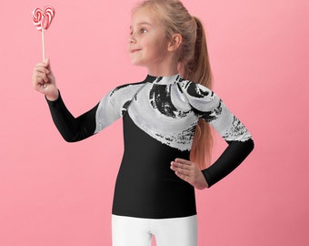 UPF 50+ Rash Guard | Unisex Rash Guard | Kids Swimwear | Fitted Swimsuit | Girls Streetwear | Beach Rash Guard | Long Sleeve | Activewear