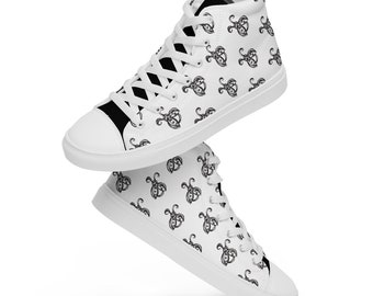 LadyBugs high top canvas shoes, Women canvas shoes, Pop Sneakers , Sneakers, Shoes with ladybugs, Women Shoes, Lace-up casual shoes