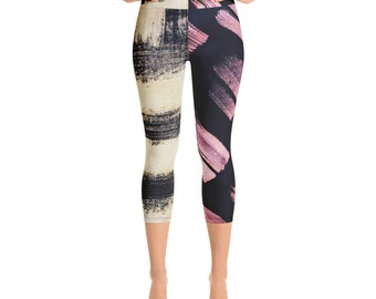 Capri Leggings | Leggings for Women | Yoga Pants | Patterned Leggings | Exercise Leggings | Gym Leggings | Workout Running | Yoga Gifts