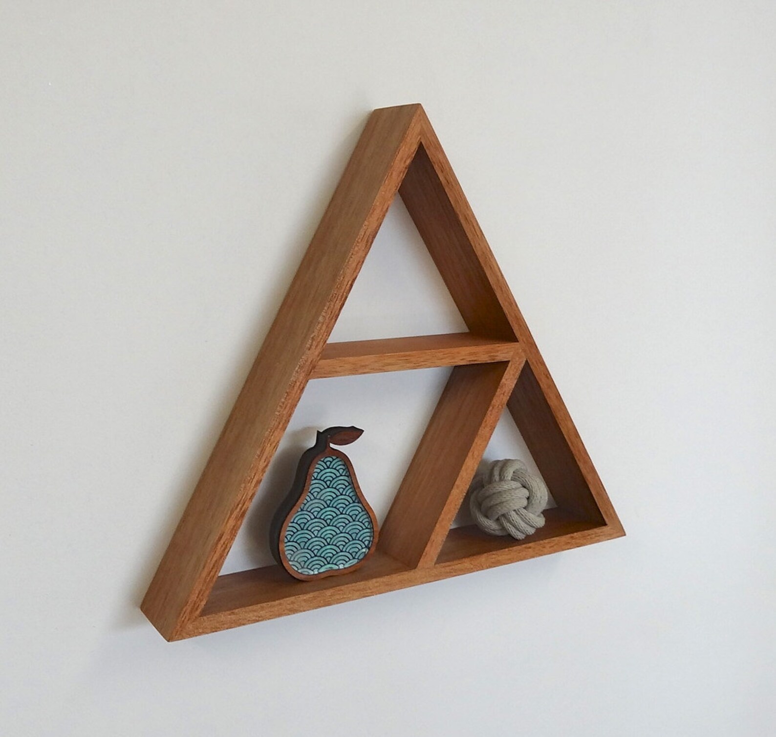 Triangle Wooden Shelf // Geometric Shelf // Maple Etsy Australia