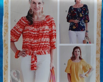 Butterick Sewing Pattern R10632  size  6 - 8 - 10 - 12 - 14   Misses Tops