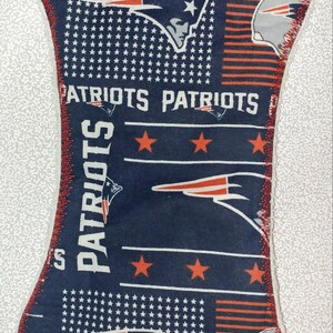 New England Patriots Baby Bib and Burp Cloth Set image 3