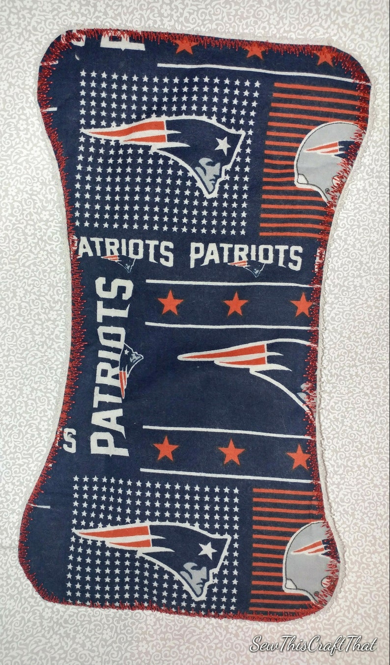 New England Patriots Baby Bib and Burp Cloth Set image 3