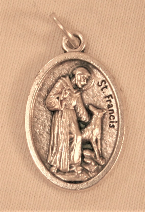 Handsome Oval Saint Francis of Asissi Patron of Animals Bless