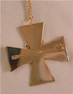 Spilla Vintage Decorata Con Croce Di Malta Color Oro Con - Foto 9