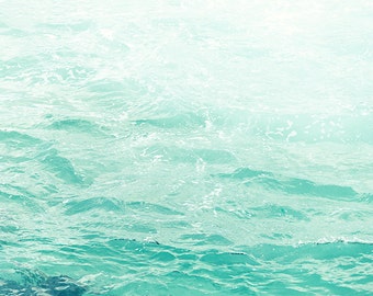 Water Photography, Ocean Photograph, Aqua Blue Water, Water Ripples, Sea, Coastal Wall Art, Beach Decor, Extra Large Wall Art, Pacific Ocean