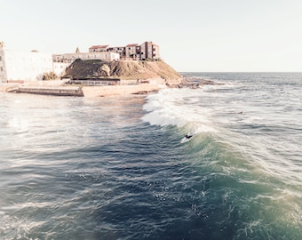 San Diego Photography, Surf Print, California Wall Art, Slate Blue, Grey Wall Decor, Waves, Water, Ocean Photo, Beach Print, Surfing Photo