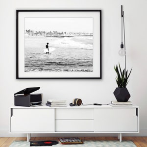 Black and White Surf Photography, Los Angeles Photography, Venice Beach, Black and White Print, Surf Decor, Beach House Art, Surf Poster image 1