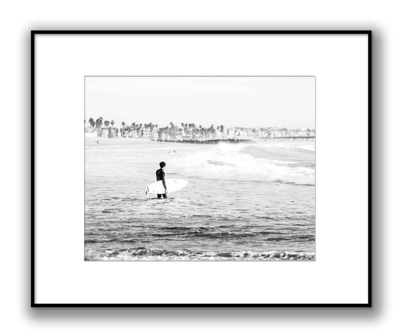 Black and White Surf Photography, Los Angeles Photography, Venice Beach, Black and White Print, Surf Decor, Beach House Art, Surf Poster image 3