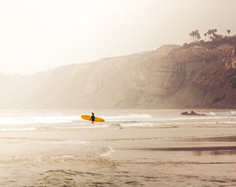 Beach Photography, Surf Art, Surfboard, Surf Decor, Surfer Girl, Daughter Gift, Sister Gift, California Wall Art, Beach House, San Diego Art